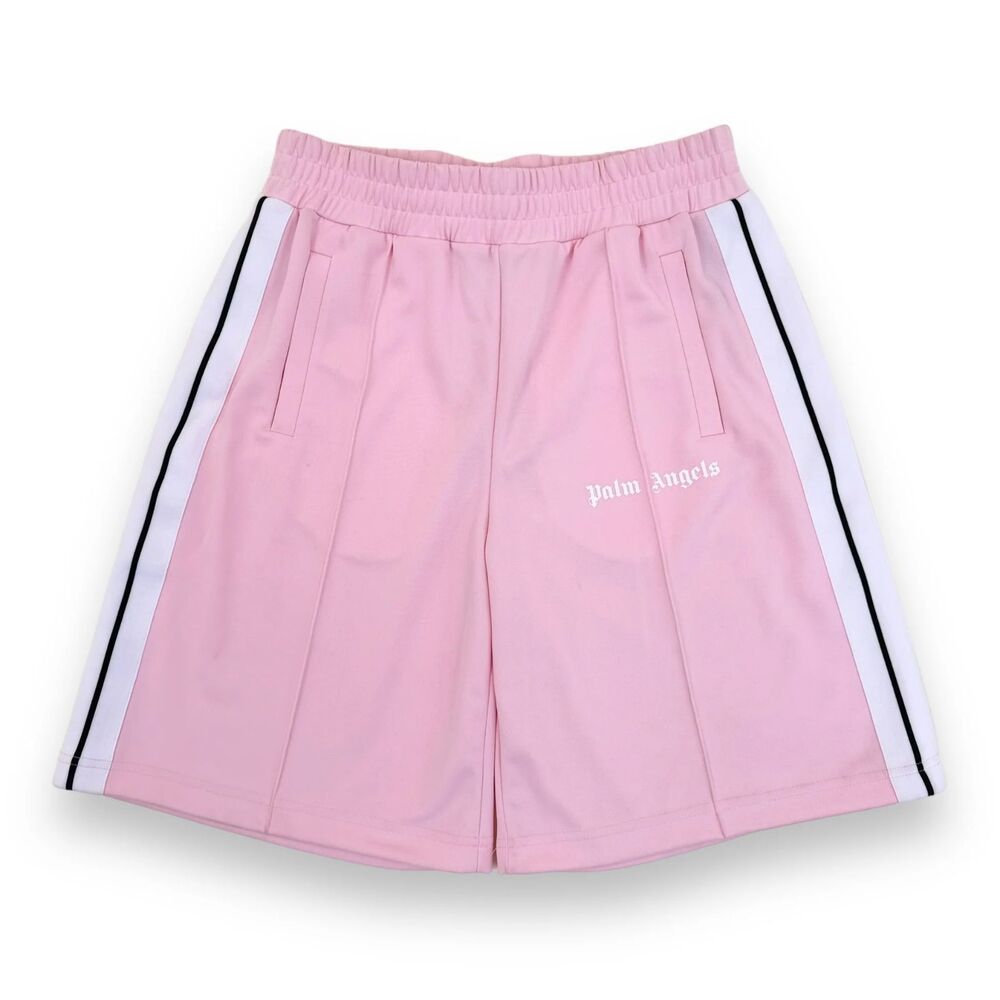 PALM ANGELS PA TRACK SHORTS PINK SIZE LARGE